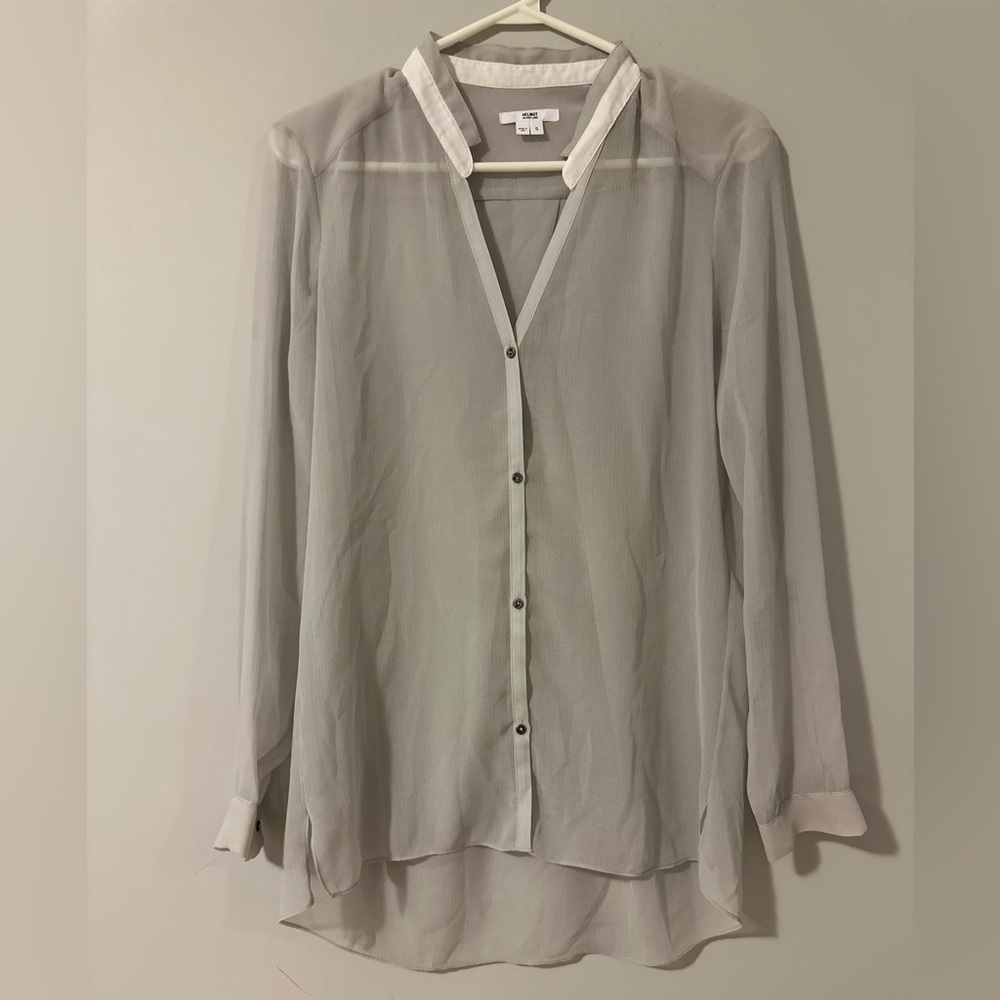 Helmut Helmut Lang see through long sleeved dress shirt. Worn once